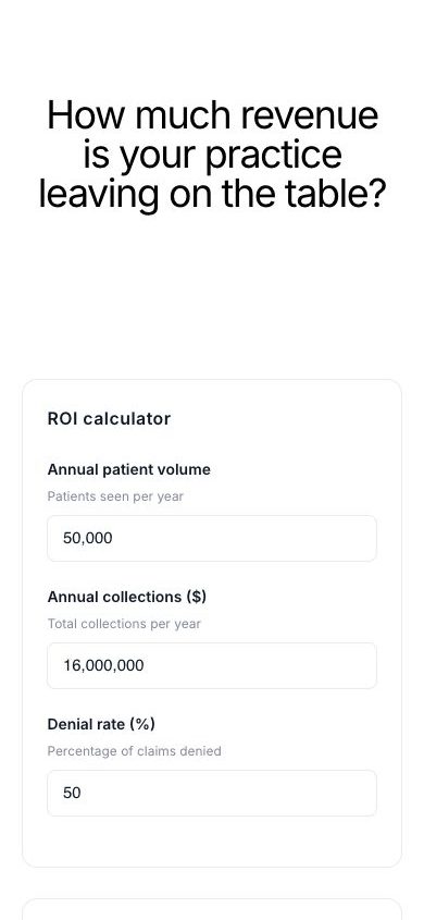 ROI calculator on mobile