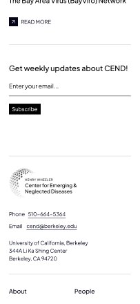 Mobile, newsletter and footer